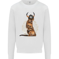 Funny Viking Cat The Vanquisher Kids Sweatshirt Jumper White