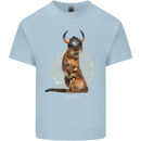 Funny Viking Cat The Vanquisher Kids T-Shirt Childrens Light Blue
