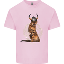 Funny Viking Cat The Vanquisher Kids T-Shirt Childrens Light Pink