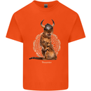 Funny Viking Cat The Vanquisher Kids T-Shirt Childrens Orange