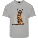 Funny Viking Cat The Vanquisher Kids T-Shirt Childrens Sports Grey