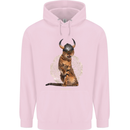 Funny Viking Cat The Vanquisher Mens 80% Cotton Hoodie Light Pink