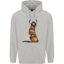 Funny Viking Cat The Vanquisher Mens 80% Cotton Hoodie Sports Grey