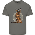Funny Viking Cat The Vanquisher Mens Cotton T-Shirt Tee Top Charcoal