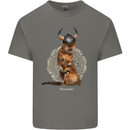 Funny Viking Cat The Vanquisher Mens Cotton T-Shirt Tee Top Charcoal