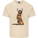 Funny Viking Cat The Vanquisher Mens Cotton T-Shirt Tee Top Natural