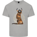 Funny Viking Cat The Vanquisher Mens Cotton T-Shirt Tee Top Sports Grey