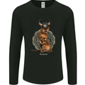Funny Viking Cat The Vanquisher Mens Long Sleeve T-Shirt Black