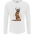Funny Viking Cat The Vanquisher Mens Long Sleeve T-Shirt White