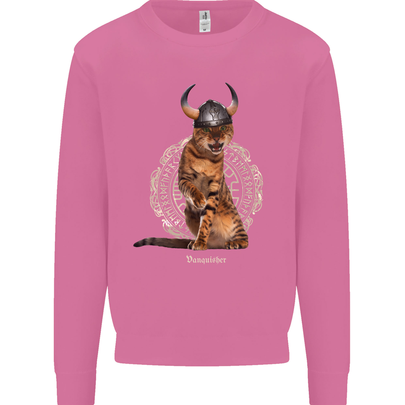 Funny Viking Cat The Vanquisher Mens Sweatshirt Jumper Azalea