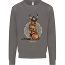 Funny Viking Cat The Vanquisher Mens Sweatshirt Jumper Charcoal