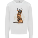 Funny Viking Cat The Vanquisher Mens Sweatshirt Jumper White