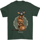 Funny Viking Cat The Vanquisher Mens T-Shirt 100% Cotton Forest Green