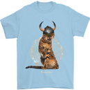Funny Viking Cat The Vanquisher Mens T-Shirt 100% Cotton Light Blue