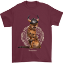 Funny Viking Cat The Vanquisher Mens T-Shirt 100% Cotton Maroon