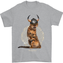 Funny Viking Cat The Vanquisher Mens T-Shirt 100% Cotton Sports Grey