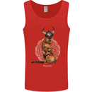 Funny Viking Cat The Vanquisher Mens Vest Tank Top Red