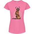 Funny Viking Cat The Vanquisher Womens Petite Cut T-Shirt Azalea