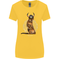 Funny Viking Cat The Vanquisher Womens Wider Cut T-Shirt Yellow