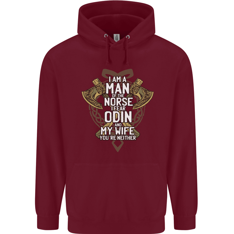 Funny Viking Wife Quote Wedding Anniversary Childrens Kids Hoodie Maroon