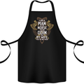 Funny Viking Wife Quote Wedding Anniversary Cotton Apron 100% Organic Black