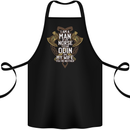 Funny Viking Wife Quote Wedding Anniversary Cotton Apron 100% Organic Black