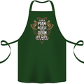 Funny Viking Wife Quote Wedding Anniversary Cotton Apron 100% Organic Forest Green
