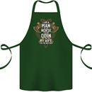 Funny Viking Wife Quote Wedding Anniversary Cotton Apron 100% Organic Forest Green