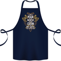 Funny Viking Wife Quote Wedding Anniversary Cotton Apron 100% Organic Navy Blue