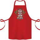 Funny Viking Wife Quote Wedding Anniversary Cotton Apron 100% Organic Red