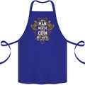Funny Viking Wife Quote Wedding Anniversary Cotton Apron 100% Organic Royal Blue