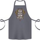 Funny Viking Wife Quote Wedding Anniversary Cotton Apron 100% Organic Steel