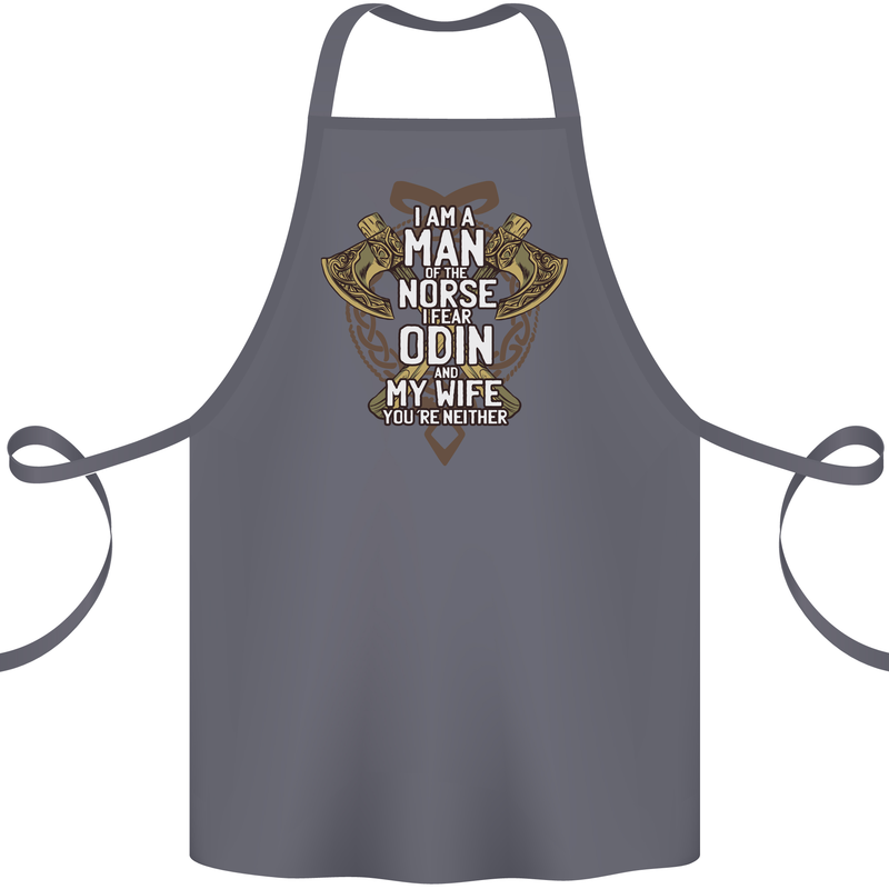 Funny Viking Wife Quote Wedding Anniversary Cotton Apron 100% Organic Steel
