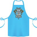 Funny Viking Wife Quote Wedding Anniversary Cotton Apron 100% Organic Turquoise