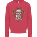 Funny Viking Wife Quote Wedding Anniversary Kids Sweatshirt Jumper Heliconia