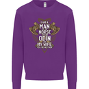 Funny Viking Wife Quote Wedding Anniversary Kids Sweatshirt Jumper Purple