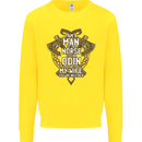 Funny Viking Wife Quote Wedding Anniversary Kids Sweatshirt Jumper Yellow