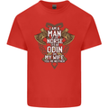 Funny Viking Wife Quote Wedding Anniversary Kids T-Shirt Childrens Red