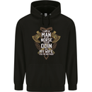 Funny Viking Wife Quote Wedding Anniversary Mens 80% Cotton Hoodie Black