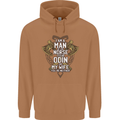 Funny Viking Wife Quote Wedding Anniversary Mens 80% Cotton Hoodie Caramel Latte