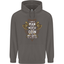 Funny Viking Wife Quote Wedding Anniversary Mens 80% Cotton Hoodie Charcoal