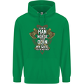 Funny Viking Wife Quote Wedding Anniversary Mens 80% Cotton Hoodie Irish Green