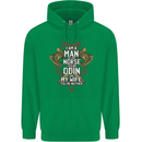 Funny Viking Wife Quote Wedding Anniversary Mens 80% Cotton Hoodie Irish Green