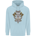 Funny Viking Wife Quote Wedding Anniversary Mens 80% Cotton Hoodie Light Blue
