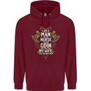 Funny Viking Wife Quote Wedding Anniversary Mens 80% Cotton Hoodie Maroon
