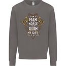 Funny Viking Wife Quote Wedding Anniversary Mens Sweatshirt Jumper Charcoal