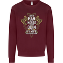 Funny Viking Wife Quote Wedding Anniversary Mens Sweatshirt Jumper Maroon