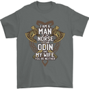 Funny Viking Wife Quote Wedding Anniversary Mens T-Shirt 100% Cotton Charcoal