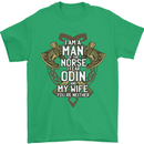 Funny Viking Wife Quote Wedding Anniversary Mens T-Shirt 100% Cotton Irish Green