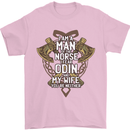 Funny Viking Wife Quote Wedding Anniversary Mens T-Shirt 100% Cotton Light Pink